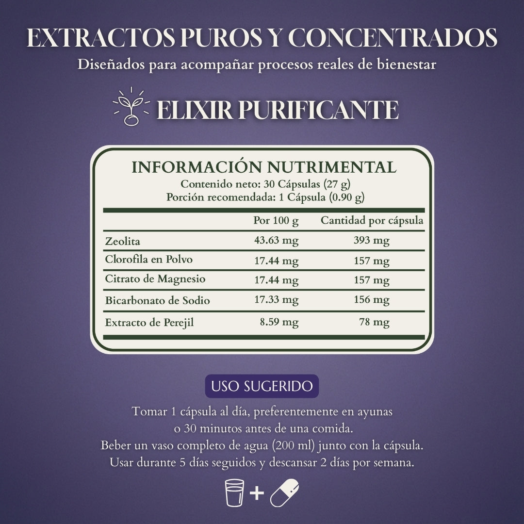Elixir Purificante Alquimia Dorada | Detox Digestivo 30 Cáps